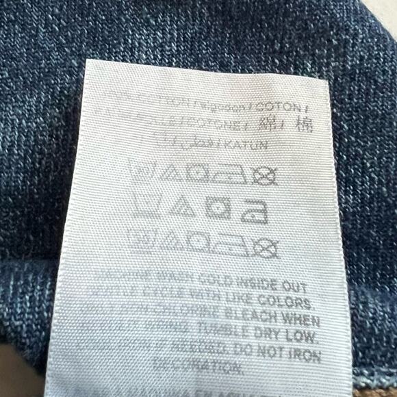 Guess Tomboy Jeans Womens 27 Button Front Ankle Cropped Boho Casual Cotton - Picture 10 of 12